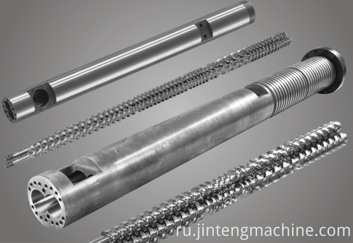 extruding screw and barrel for PE WPC extrusion